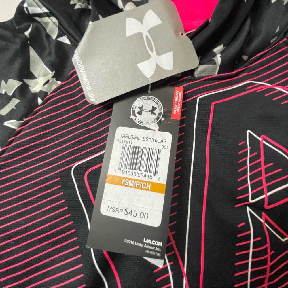 Under Armour Girls Hoodie Sweater Size YSM/P/CH - Picture 15 of 16